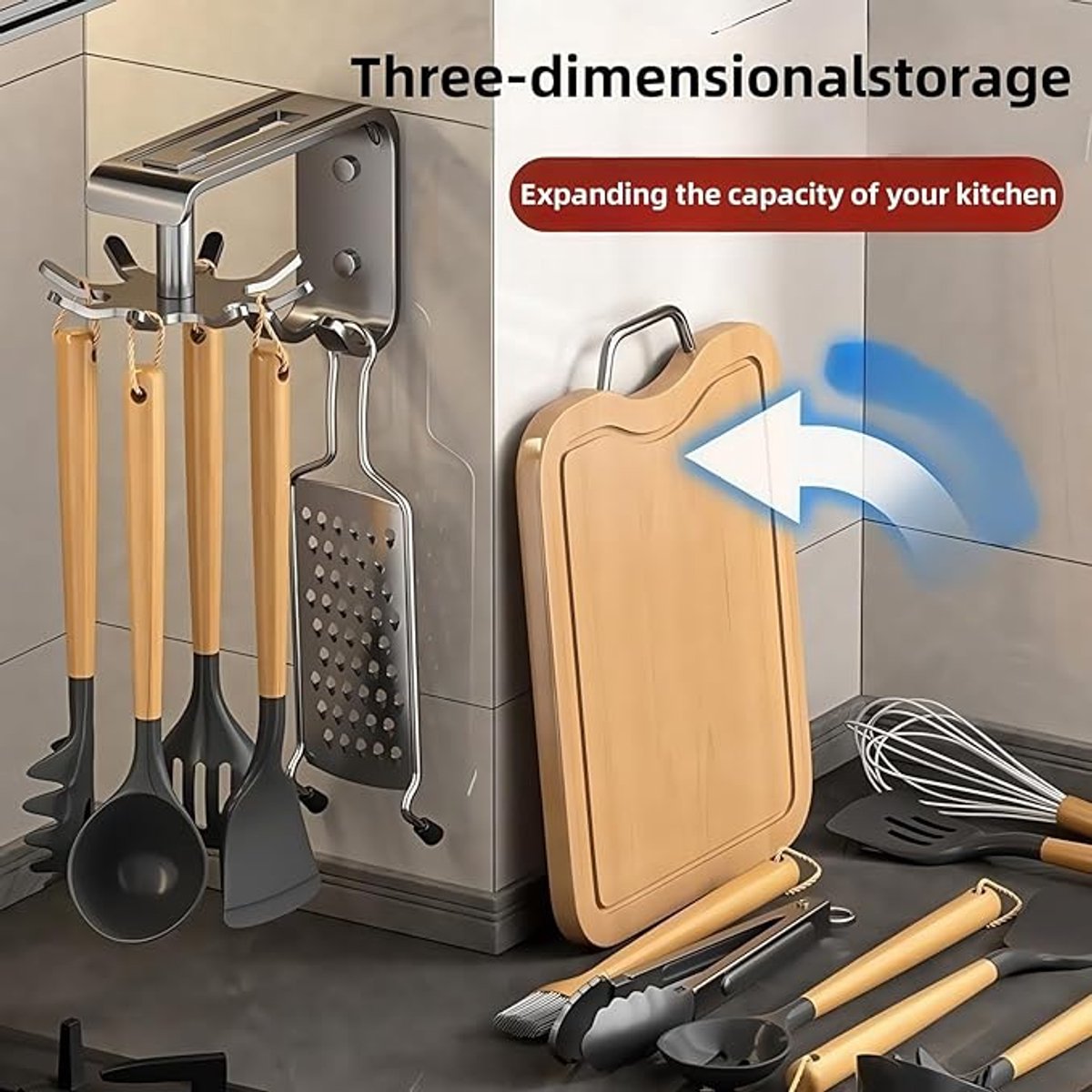 Kitchen Utensils - 2-Piece Hook - Cabinet Hook - Room Hook - Storage - Kitchen Storage - Suitable for V1188-ZXY-10811