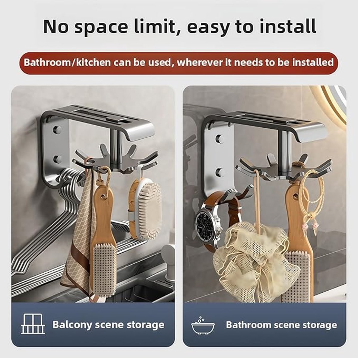 Kitchen Utensils - 2-Piece Hook - Cabinet Hook - Room Hook - Storage - Kitchen Storage - Suitable for V1188-ZXY-10811