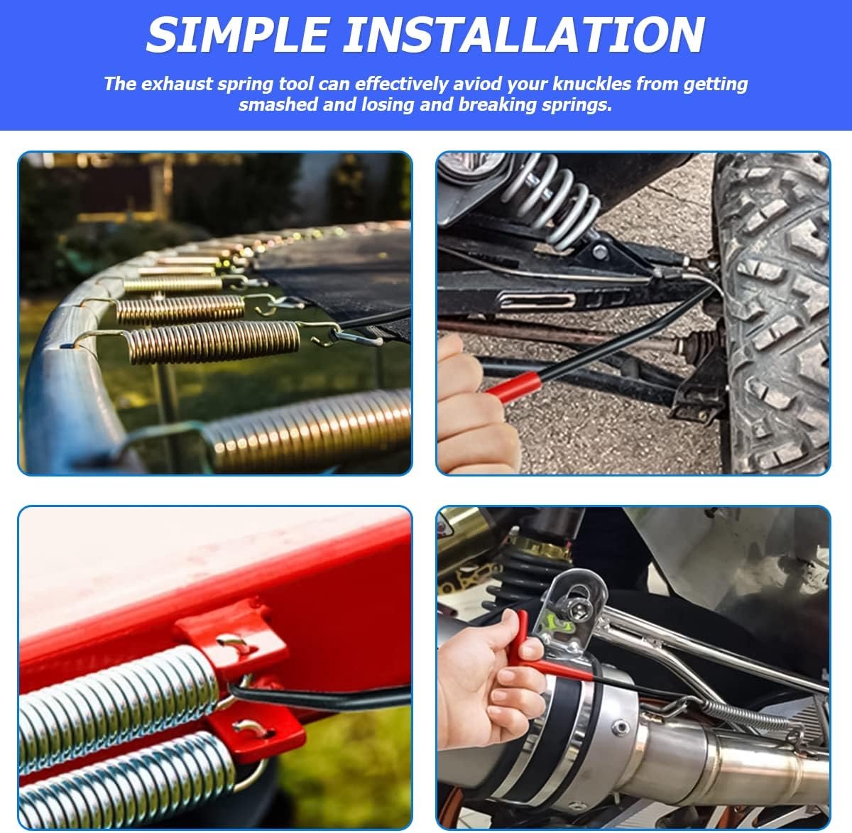 Brake Spring Hook - 2-Piece Set - Exhaust Spring Puller - Motorcycle | Bicycle | Spring Puller - Special V1188-ZXY-10815