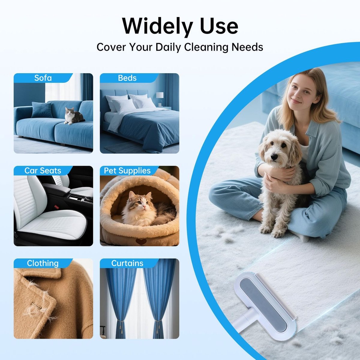 Pet Hair Remover - Manual Lint Brush - Suitable for sofas, cat beds and floors. V1188-ZXY-10817