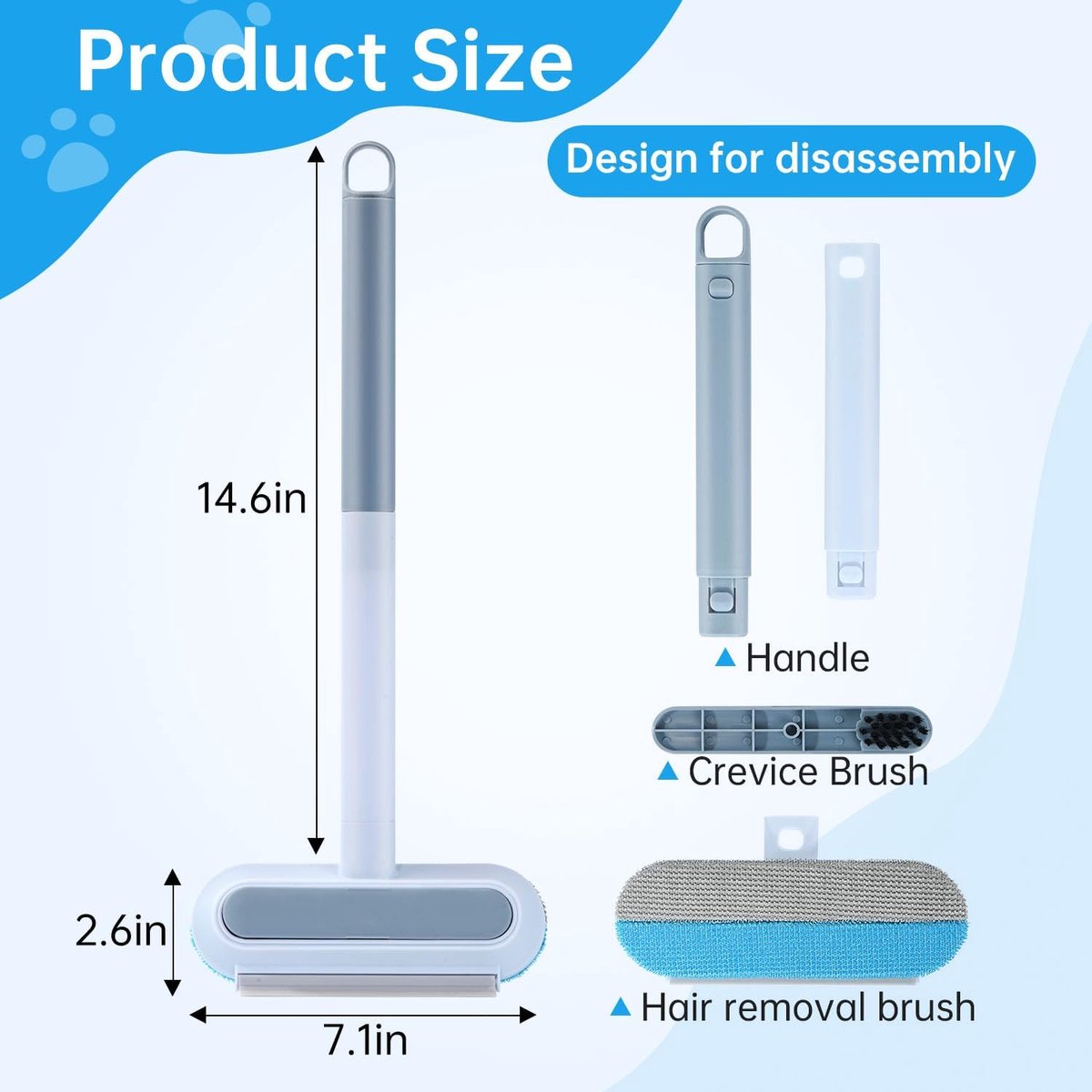 Pet Hair Remover - Manual Lint Brush - Suitable for sofas, cat beds and floors. V1188-ZXY-10817