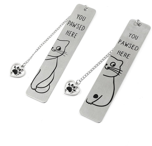 Bookmarks - Set of 2 - Cat Bookmarks - Cute Bookmarks - Bookmark Gifts for Book Lovers - Reading Bookmarks - V1188-ZXY-10830