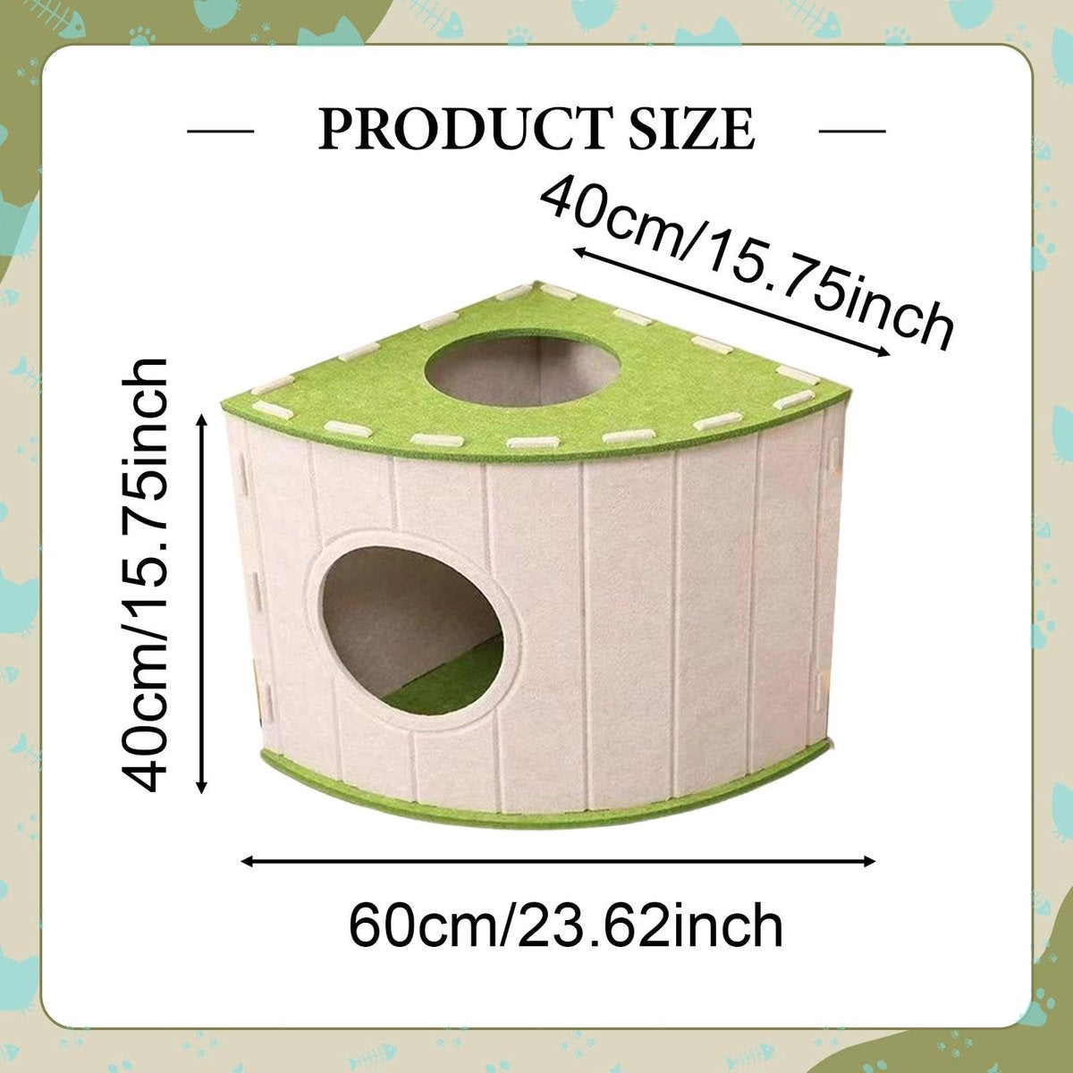 Cat House - Cat Basket - Cat Den - Felt-Shaped Cat Bed - Suitable for All Seasons - Warm | Scratch-Resistant V1188-ZXY-10842