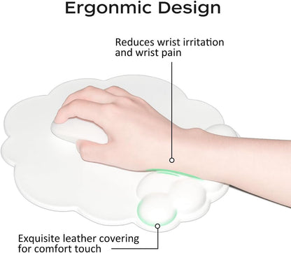 Mouse Pad - Mouse Pad with Wrist Rest - Ergonomic Mouse Pad - Mouse Pad with Leather Surface, Suitable for V1188-ZXY-10848