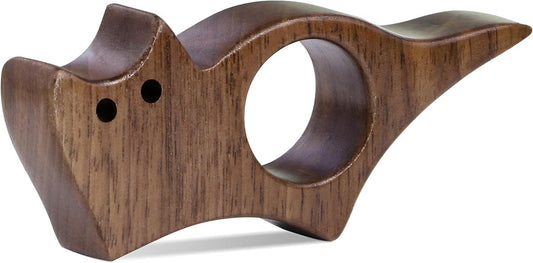 Book Binder - Cat-shaped book binder - Smooth walnut bookshelf - Thumb-shaped book binder - Reading aid - V1188-ZXY-10852
