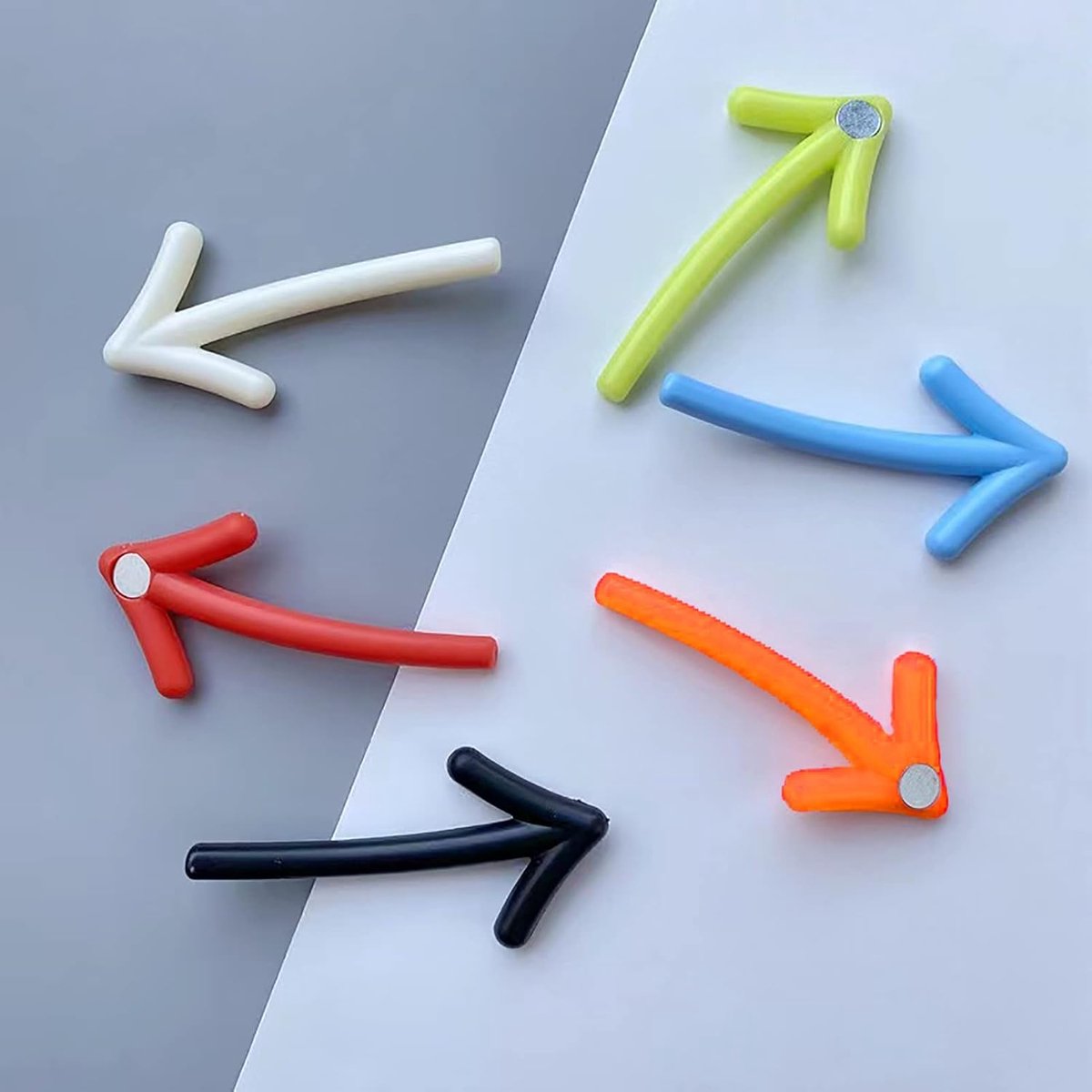 3D Arrow-Shaped Magnetic Notes - Fridge Magnets - 12-Piece Set for Whiteboard & Fridge - 2 Pieces in Each V1188-ZXY-10854
