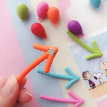 3D Arrow-Shaped Magnetic Notes - Fridge Magnets - 12-Piece Set for Whiteboard & Fridge - 2 Pieces in Each V1188-ZXY-10854