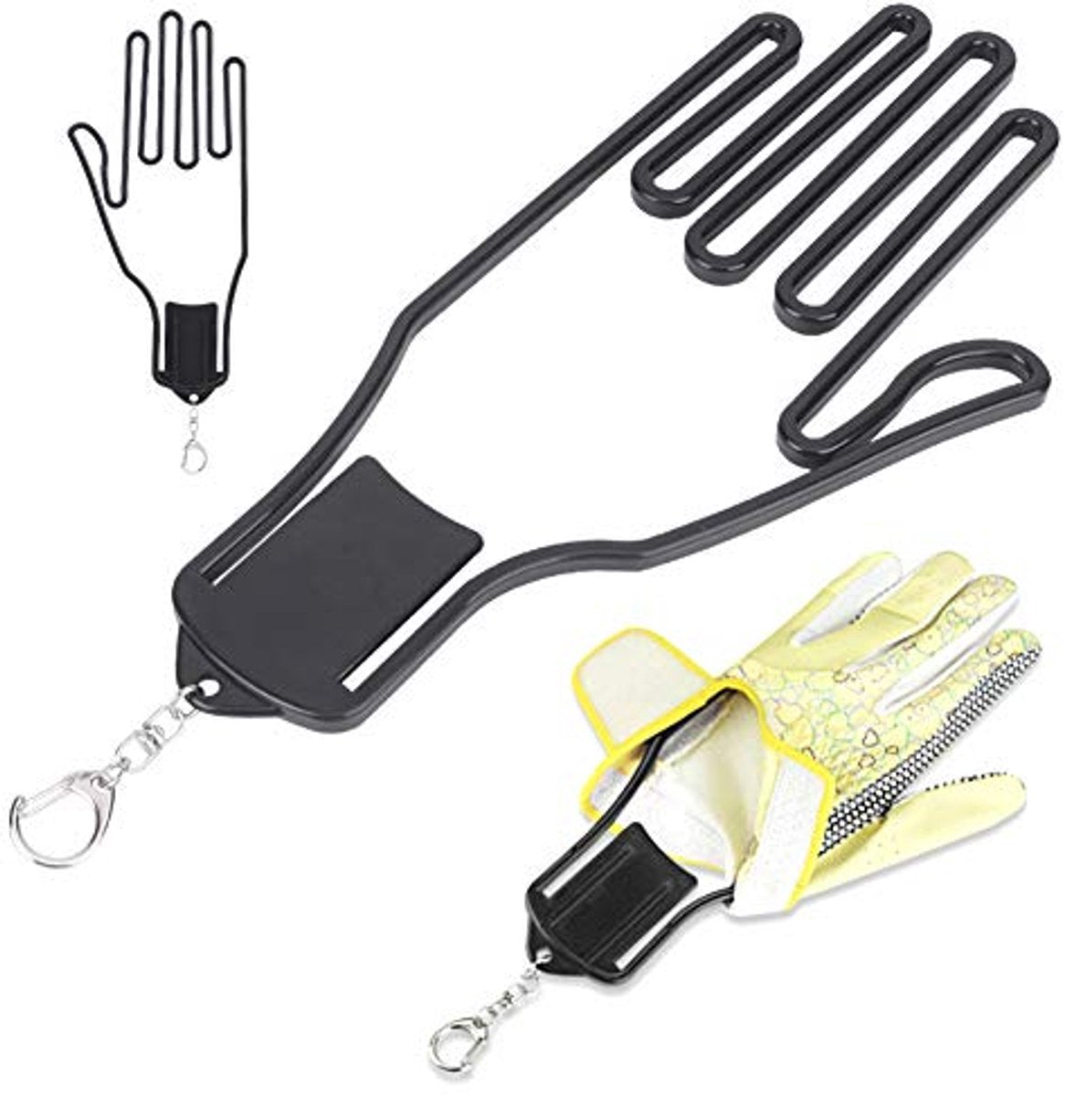 2-Pack Glove Supports - Black Plastic Frame to Prevent Deformation - For Golf & Outdoor Gloves V1188-ZXY-10863
