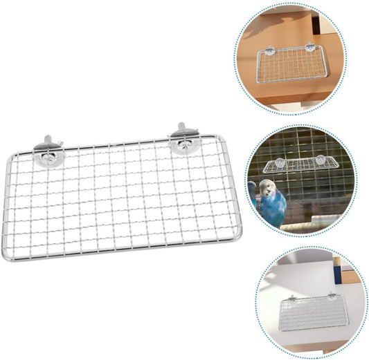 Bird Cage Accessories - Parrot Perch Made of Stainless Steel - Comfortable Resting Platform for Birds - V1188-ZXY-10864