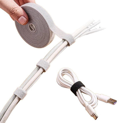 Cable Organizer with Velcro - Cable Ties for Data Cables - Reusable Straps - For storing mobile phone cables, V1188-ZXY-10874