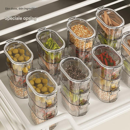 Storage Jars - 3-Tier - Sealed Storage Bottles - Spice Bottles - Storage Boxes - Kitchen Storage Bottles V1188-ZXY-10875