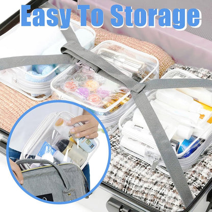 Storage Bag - 4 Pieces - Portable Storage Bag - Simple Makeup Bag - Foldable - Transparent V1188-ZXY-10877