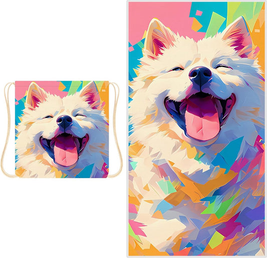 Beach Towel - 2-in-1 Foldable Beach Towel Backpack - Printed Bath Towel - Convertible Beach Mat & Carry Bag - V1188-ZXY-10882