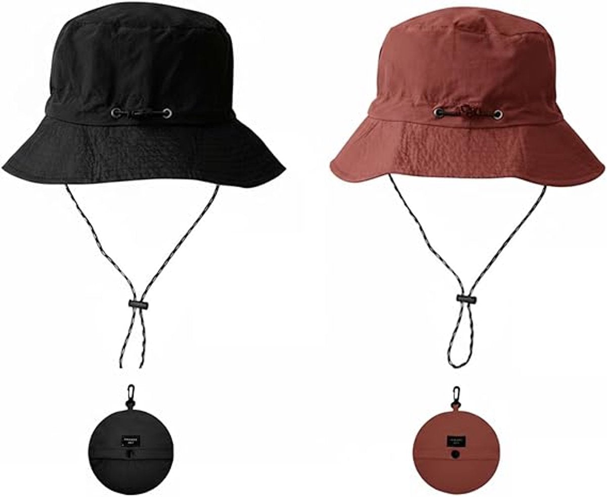Hat - Sun Hat - Outdoor Jungle Hat - Foldable Bucket Hat - Rain Hat - Unisex - With Removable Chin Strap - V1188-ZXY-10884