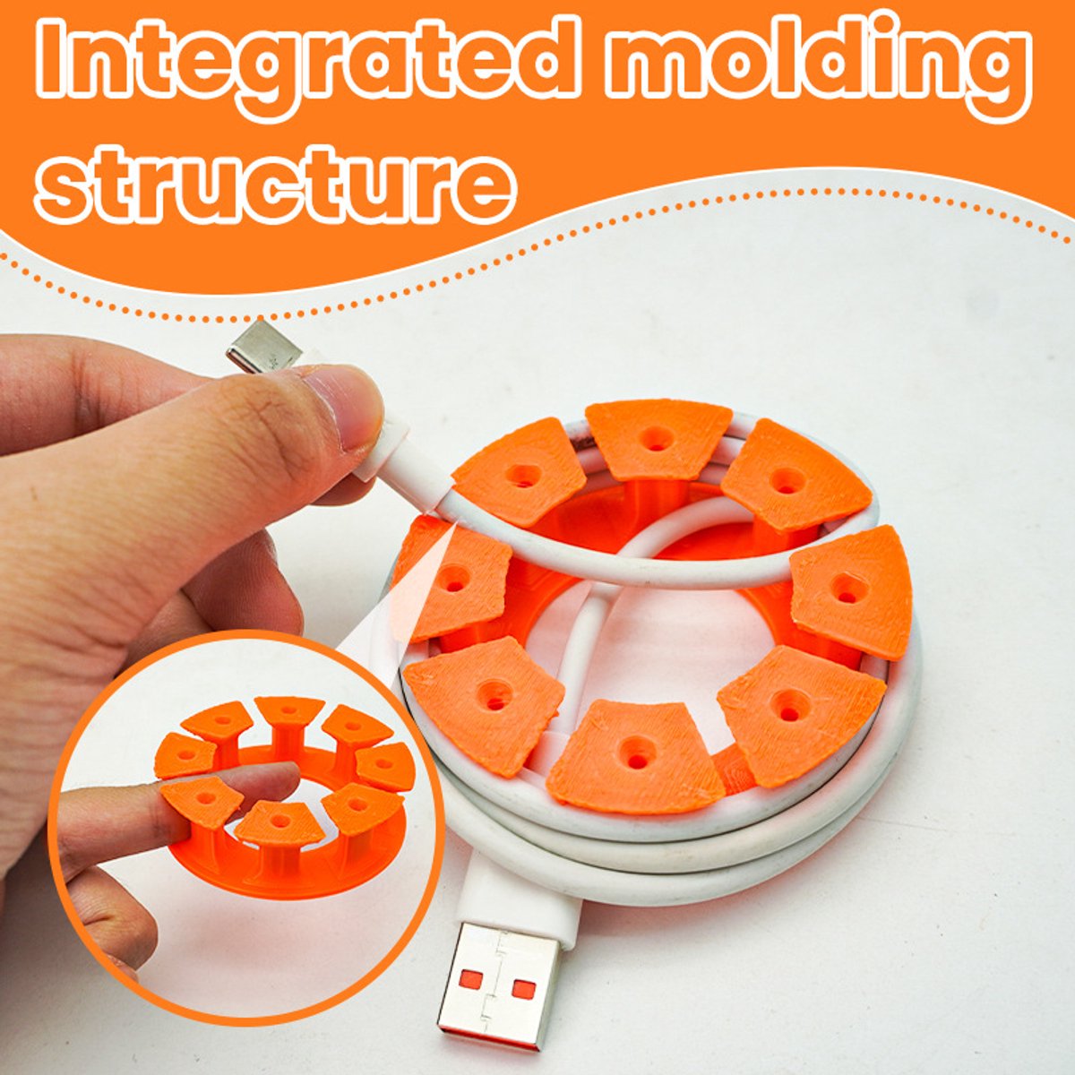 Cable Holder Set | Cable Organizer | Travel Cable Organizer - 4-pack - Cable Organizer for USB Charging V1188-ZXY-10887