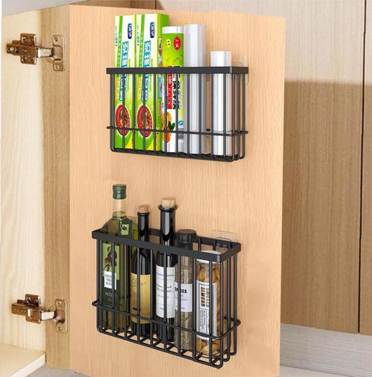 Set of 2 Storage Boxes - Storage Boxes - Storage Boxes for Kitchen Cabinet Doors - Self-Adhesive Storage V1188-ZXY-10896