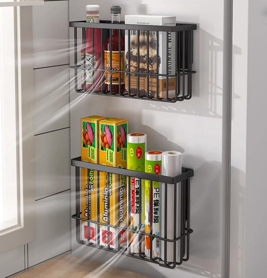 Set of 2 Storage Boxes - Storage Boxes - Storage Boxes for Kitchen Cabinet Doors - Self-Adhesive Storage V1188-ZXY-10896