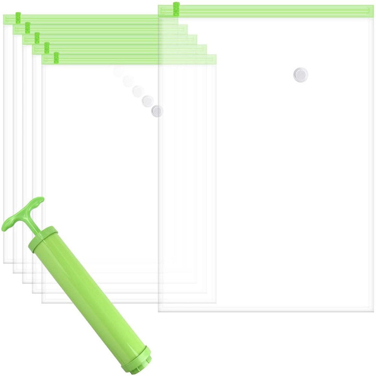 Vacuum Bags for Clothes - Set of 4 - with Manual Inflation Function - 120x100cm V1188-ZXY-10900