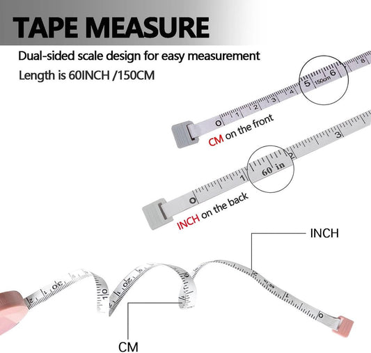 Measuring Tape - 3-Pack - Extendable Measuring Tape - Double-Sided Flexible Measuring Tape - Suitable for V1188-ZXY-10902