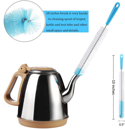 Cup Cleaning Brushes - Pack of 8 - Scratch-resistant - For all cup surfaces - Baby bottle brush - Blue V1188-ZXY-10903