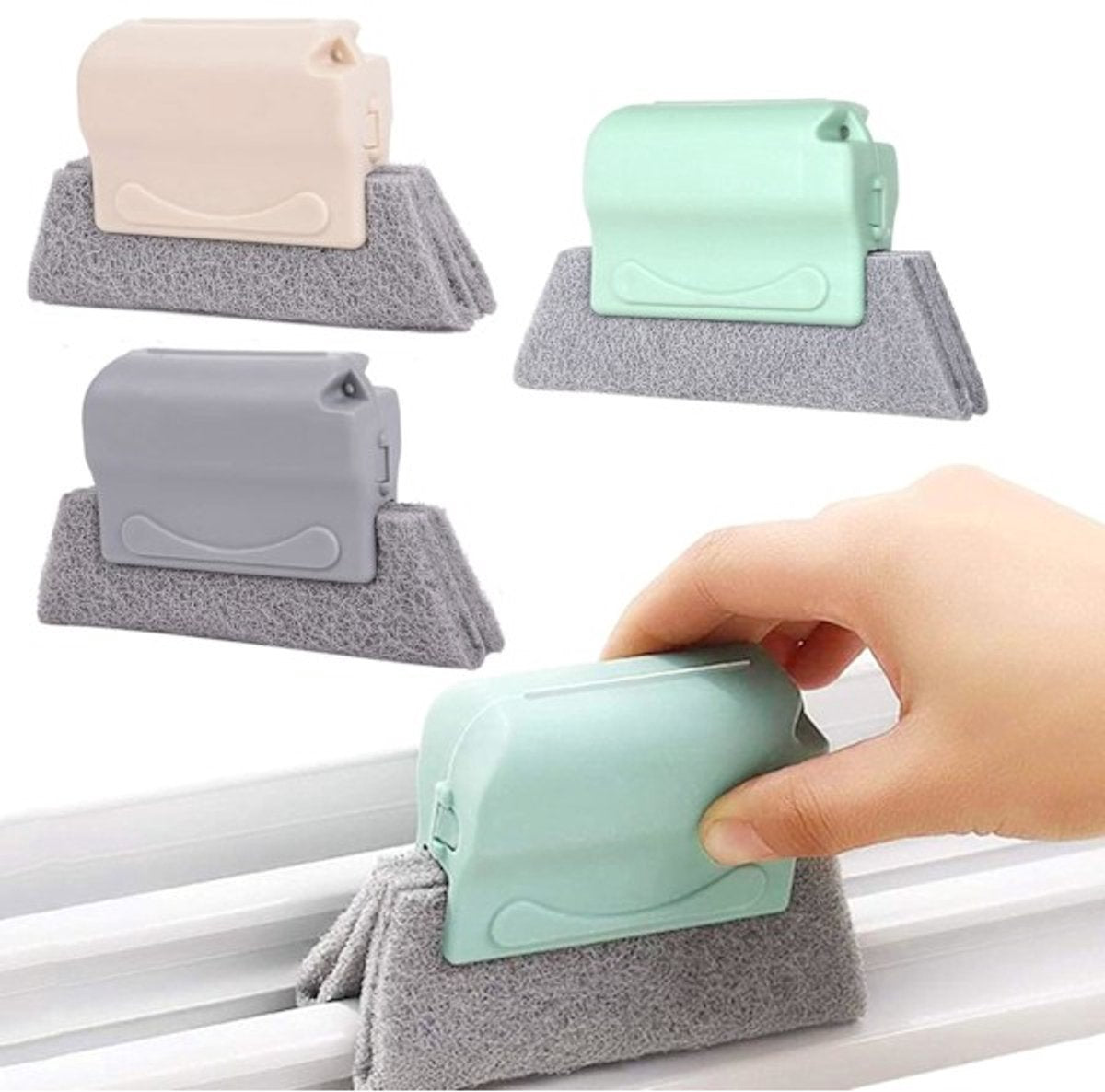 Window Cleaning Brushes - For every nook and cranny - 3-pack - Groove cleaning V1188-ZXY-10908