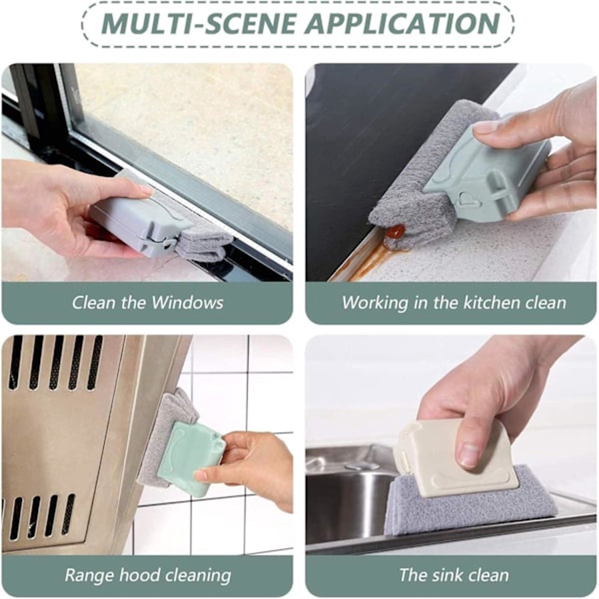 Window Cleaning Brushes - For every nook and cranny - 3-pack - Groove cleaning V1188-ZXY-10908