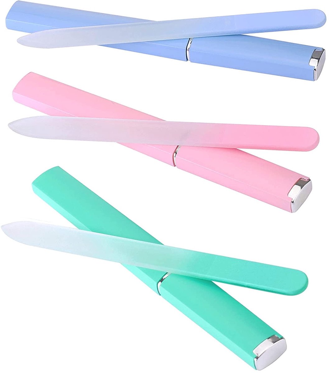 3-pack - Glass nail files - Professional nail tools for natural nails - Gentle nail care V1188-ZXY-10914