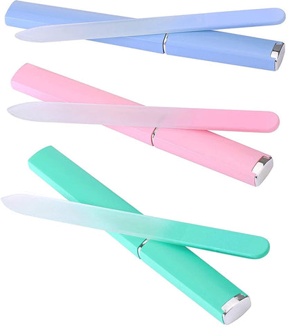 3-pack - Glass nail files - Professional nail tools for natural nails - Gentle nail care V1188-ZXY-10914