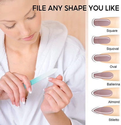 3-pack - Glass nail files - Professional nail tools for natural nails - Gentle nail care V1188-ZXY-10914