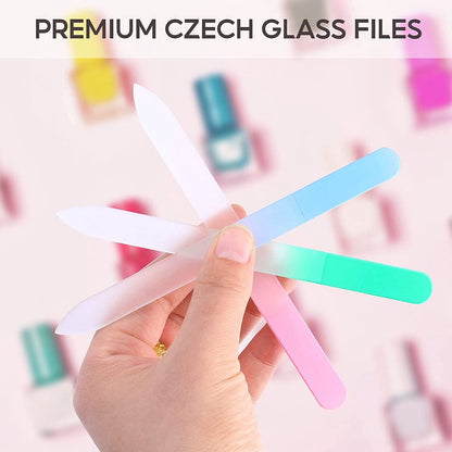 3-pack - Glass nail files - Professional nail tools for natural nails - Gentle nail care V1188-ZXY-10914
