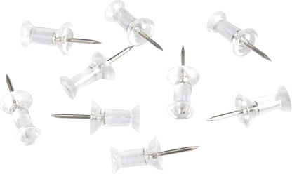 Set of 200 Transparent Push Pins - 11mm Long - Suitable for noticeboards, cards, posters and craft projects V1188-ZXY-10919