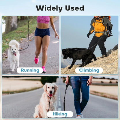 1.8m Long Dog Training Leash - Durable, tension-free polyester dog leash with two padded handles and V1188-ZXY-10925