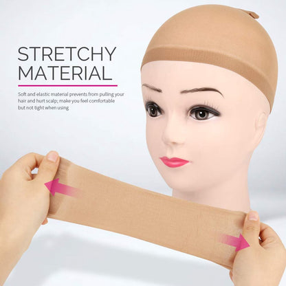 5-piece set - light brown - elastic - wig cap V1188-ZXY-10927
