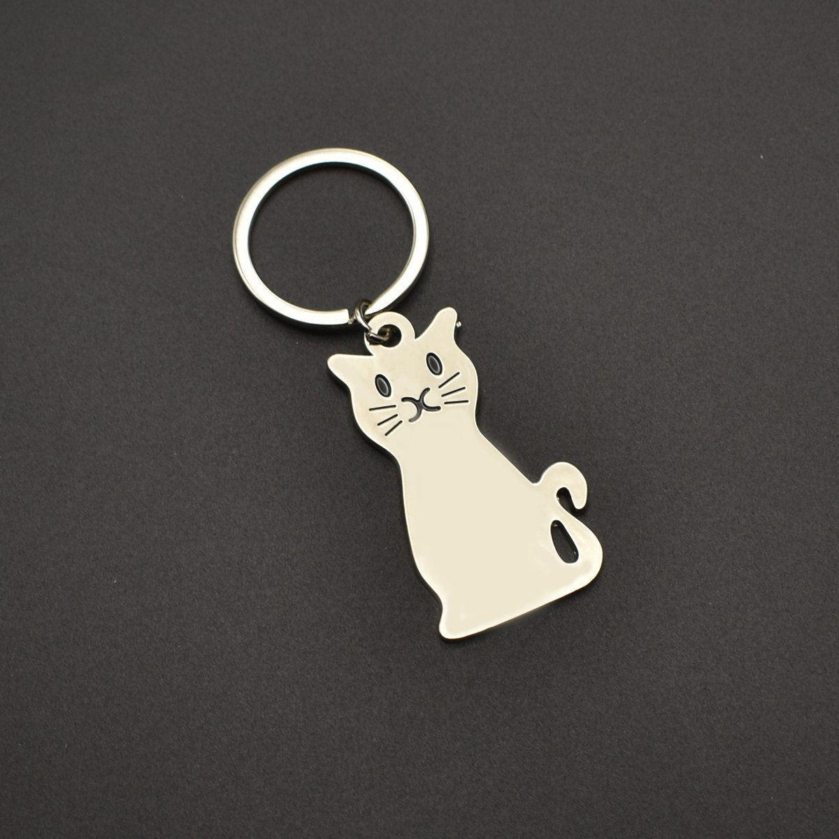 Keychain - Cat Keychain - Cute Keychain - Perfect Gift for Lovers, Friends and Best Friend - Silver V1188-ZXY-10928