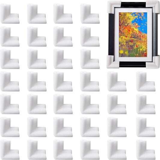 36-Piece Thick Foam Corner Protectors for TVs, Pictures, and Mirrors - Picture Frame Shipping & Packaging - V1188-ZXY-10929