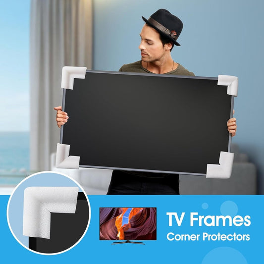 36-Piece Thick Foam Corner Protectors for TVs, Pictures, and Mirrors - Picture Frame Shipping & Packaging - V1188-ZXY-10929