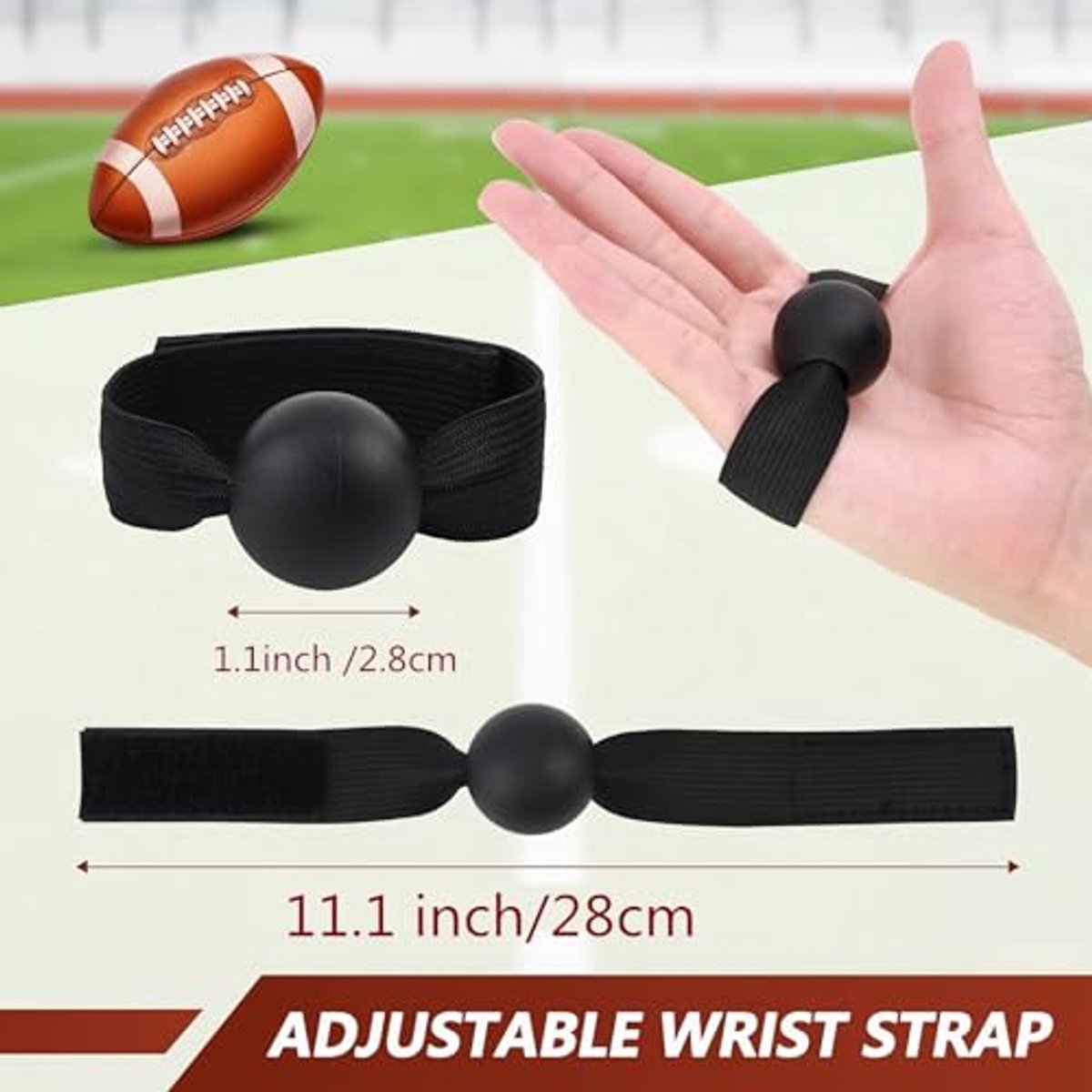 2-Piece Volleyball Hand Shape Trainer - Soft Nylon & Wooden Beads - Adjustable Size for Correct Ball V1188-ZXY-10941