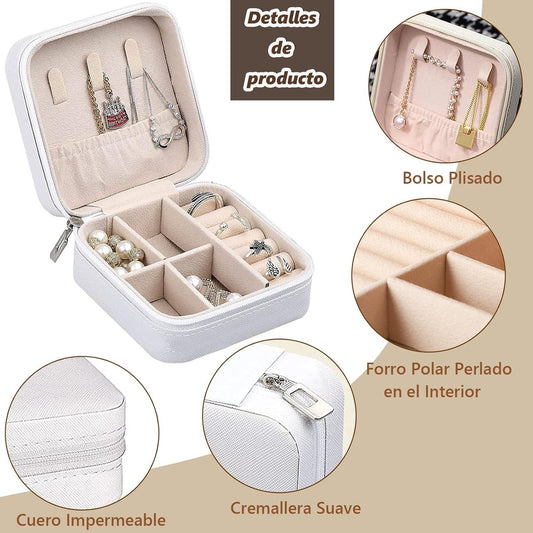 Jewelry Organizer Set - 3-Piece Set - Leather Jewelry Box - Portable Jewelry Organizer - Rings, Earrings, V1188-ZXY-10962