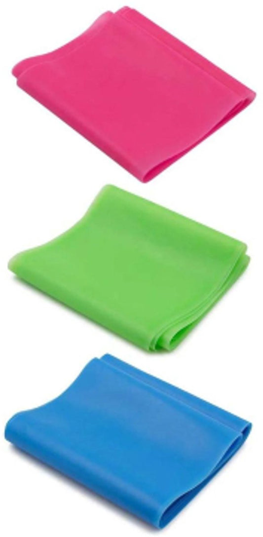3 Items - Resistance Band - Yoga Stretch Band - Shoulder Resistance Band - Fitness Band (Blue + Red + Green) V1188-ZXY-10963