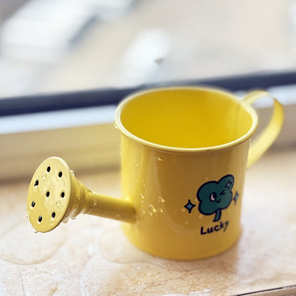 Casting Kettle - Iron Garden Small Household Casting Kettle - Bucket - Four-Leaf Clover - Yellow V1188-ZXY-10967
