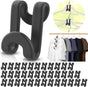 Hanger Hooks | Hooks - S-Hook Hangers - Black - Pack of 100 - Coat Hooks - Space-Saving Hanger Connector V1188-ZXY-10971