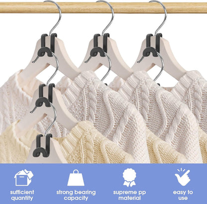 Hanger Hooks | Hooks - S-Hook Hangers - Black - Pack of 100 - Coat Hooks - Space-Saving Hanger Connector V1188-ZXY-10971