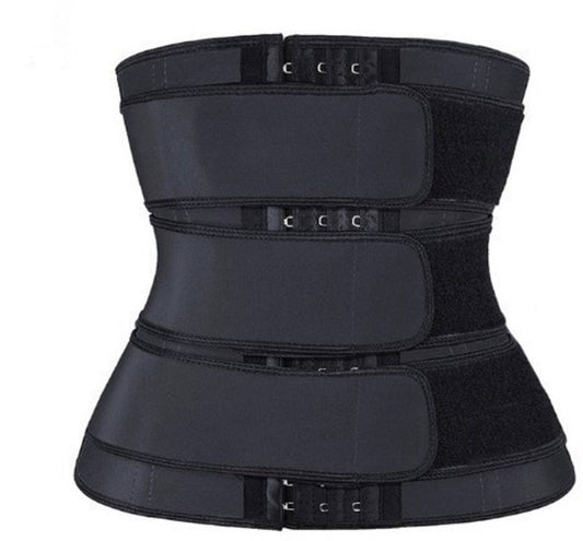 Women Sweat Reducer Training Belt - Sweatband - Waist Trainer - Slimming Belly Band - 3-Row Closure & V1188-ZXY-10980