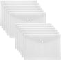 12 folders - plastic folders - transparent A4 format - waterproof - polyethylene - snap closure - ideal for V1188-ZXY-10985