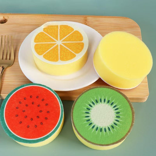 Dishwashing sponge - 4-piece set - Double-sided cleaning sponge - Dish cloth - Suitable for kitchen and V1188-ZXY-10986