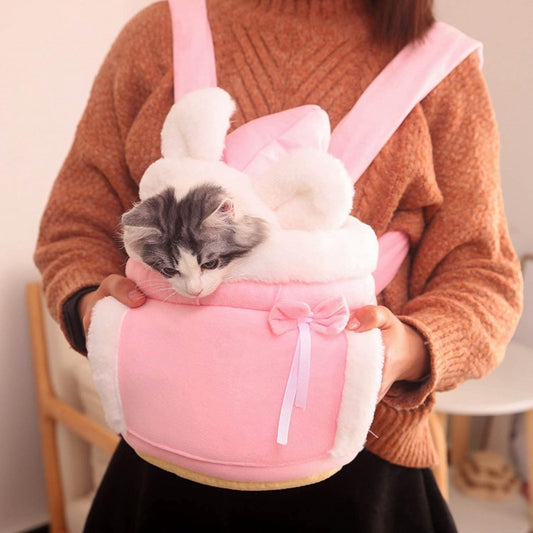 Cat Bed - Backpack for Pet Travel - Can be used as a cat basket indoors - Side pockets to keep your hands V1188-ZXY-10989