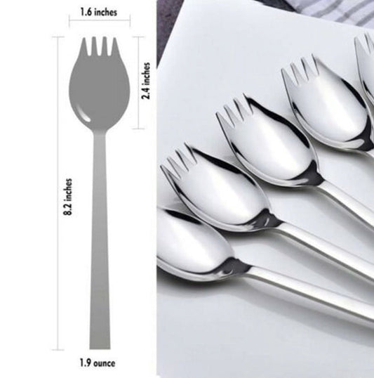 5-piece stainless steel cutlery set - fork and spoon - soup, salad and noodle spoons and forks V1188-ZXY-10994