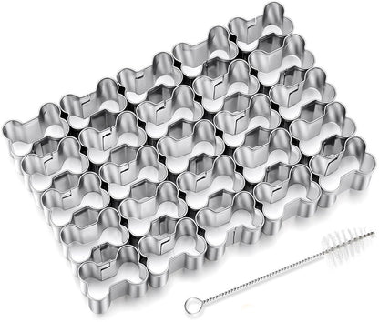 Bone Cookie Cutters - Stainless Steel Baking Cup Set - Kitchen & Baking Tools - With Cleaning Brush - Enjoy V1188-ZXY-11004