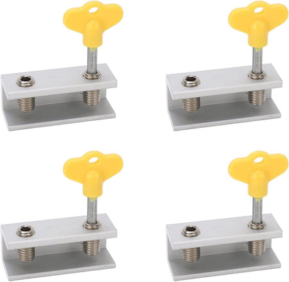 4-pack Door & Window Security - Aluminum and Stainless Steel - Reusable Window Locks - Improved Airflow - V1188-ZXY-11008
