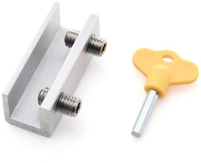 4-pack Door & Window Security - Aluminum and Stainless Steel - Reusable Window Locks - Improved Airflow - V1188-ZXY-11008